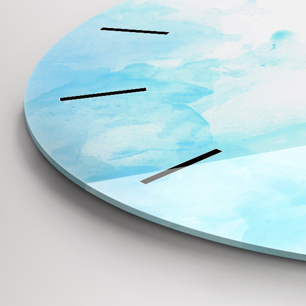 Round glass wall clock Painted spots