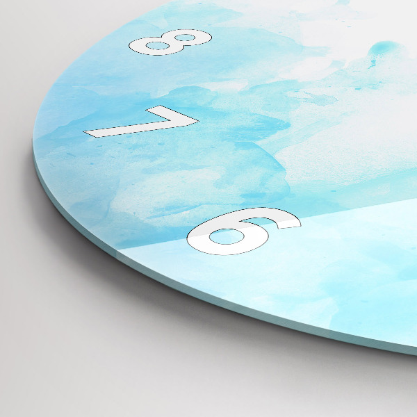 Round glass wall clock Painted spots