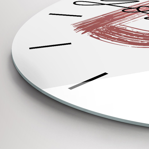 Round glass wall clock The inscription Be yourself