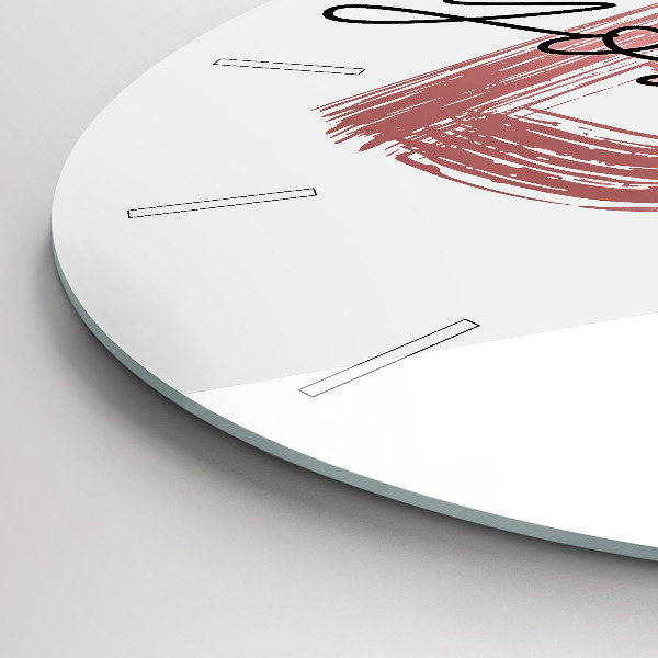 Round glass wall clock The inscription Be yourself