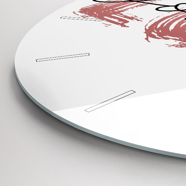 Round glass wall clock The inscription Love yourself