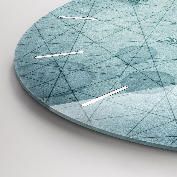 Round glass wall clock Vintage map