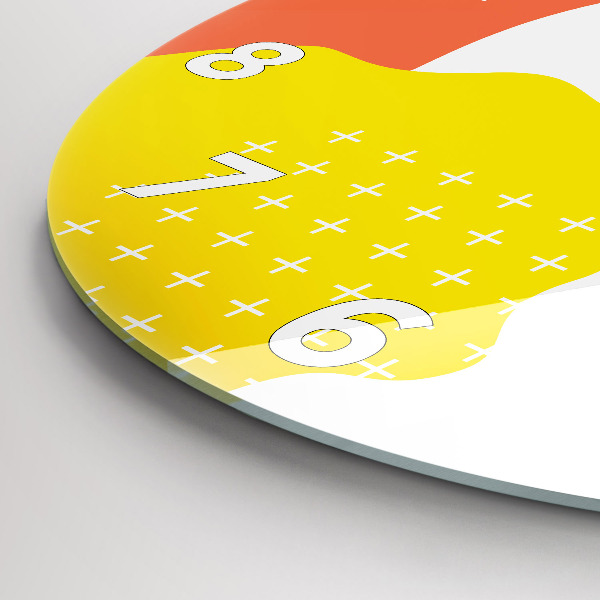Round glass wall clock POP Abstraction