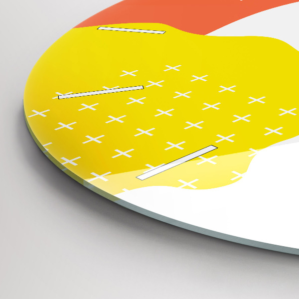 Round glass wall clock POP Abstraction
