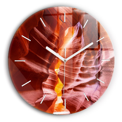 Round glass wall clock Sand Canyon