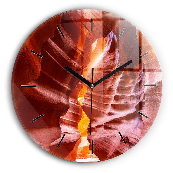 Round glass wall clock Sand Canyon