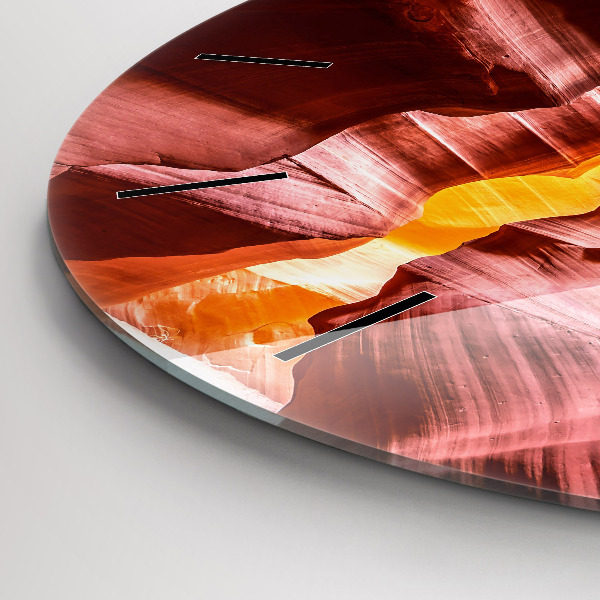 Round glass wall clock Sand Canyon