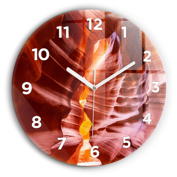 Round glass wall clock Sand Canyon