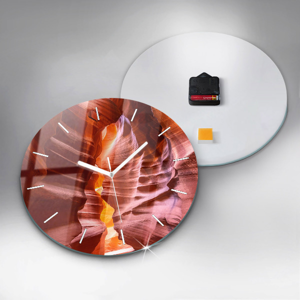 Round glass wall clock Sand Canyon
