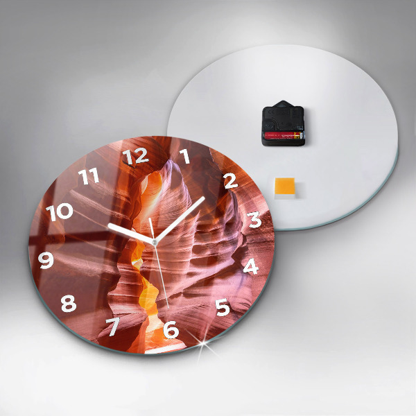 Round glass wall clock Sand Canyon