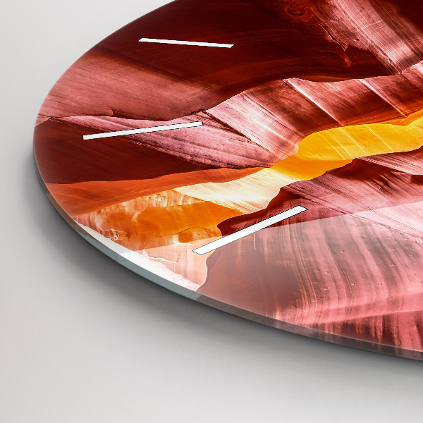 Round glass wall clock Sand Canyon