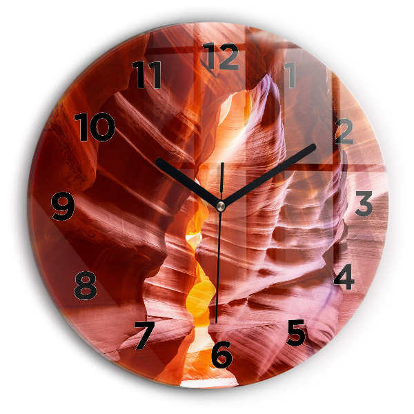 Round glass wall clock Sand Canyon