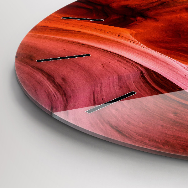 Round glass wall clock Canyon