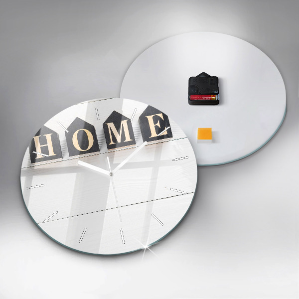Round glass wall clock The inscription house