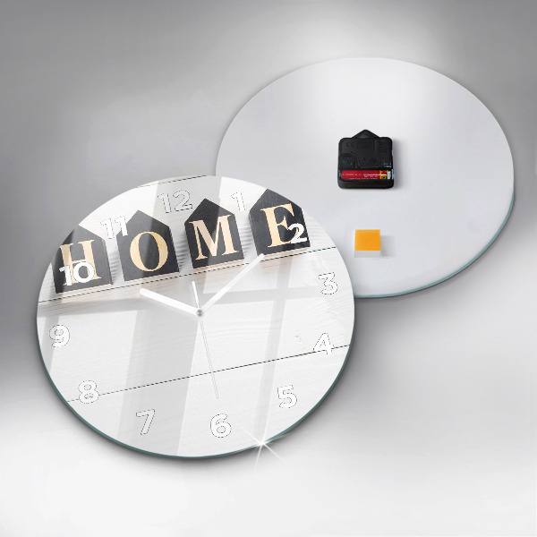 Round glass wall clock The inscription house