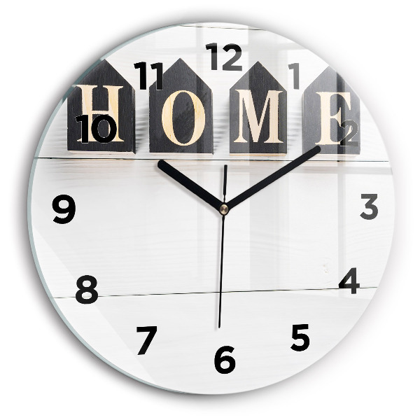 Round glass wall clock The inscription house