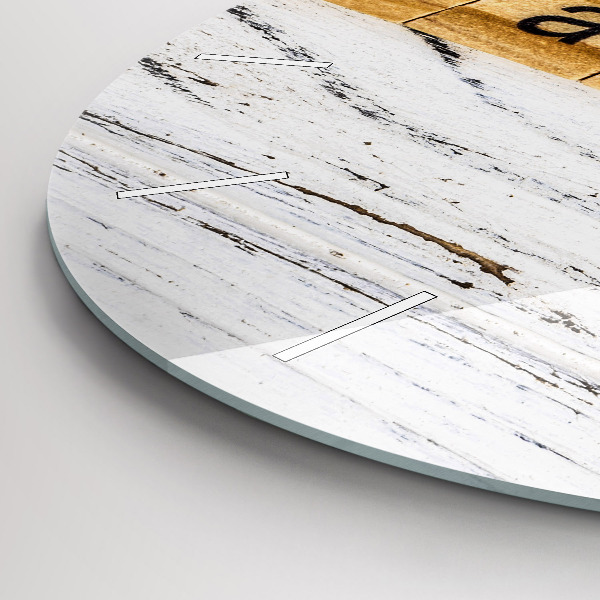 Round glass wall clock The inscription Family