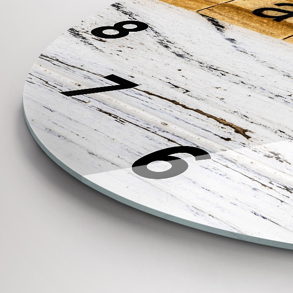 Round glass wall clock The inscription Family