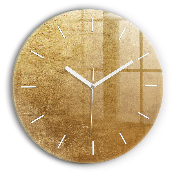 Round glass wall clock Decorative canvas