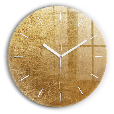 Round glass wall clock Decorative canvas