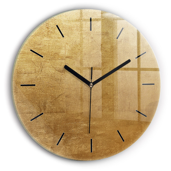 Round glass wall clock Decorative canvas