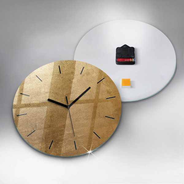 Round glass wall clock Decorative canvas