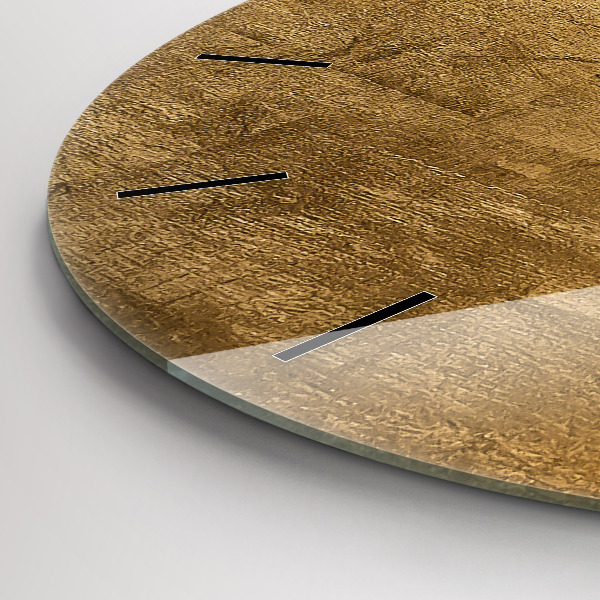 Round glass wall clock Decorative canvas