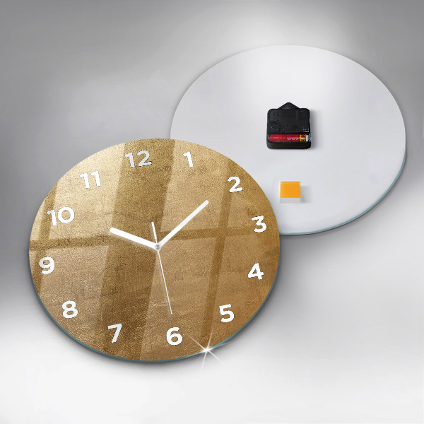 Round glass wall clock Decorative canvas