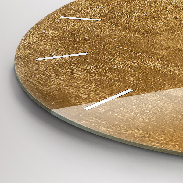 Round glass wall clock Decorative canvas