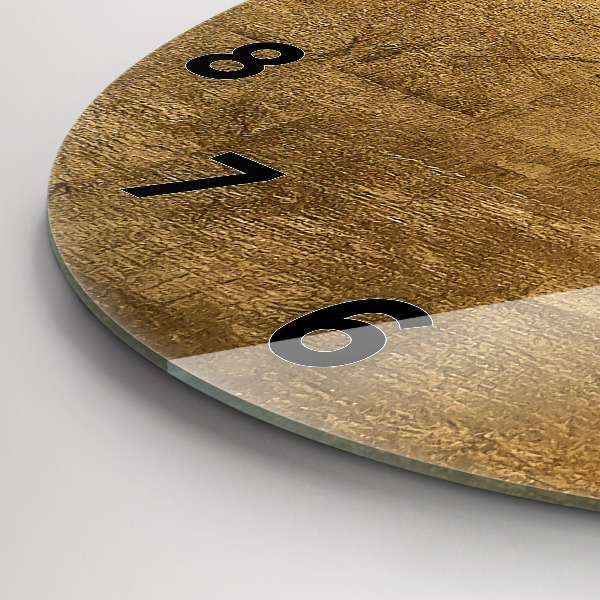 Round glass wall clock Decorative canvas