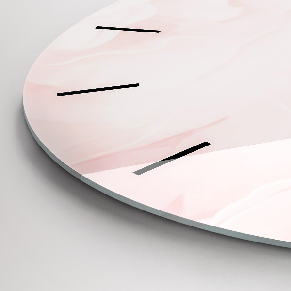 Round glass wall clock Blooming roses