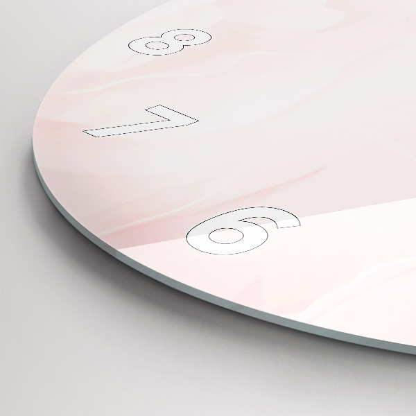 Round glass wall clock Blooming roses