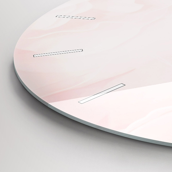 Round glass wall clock Blooming roses