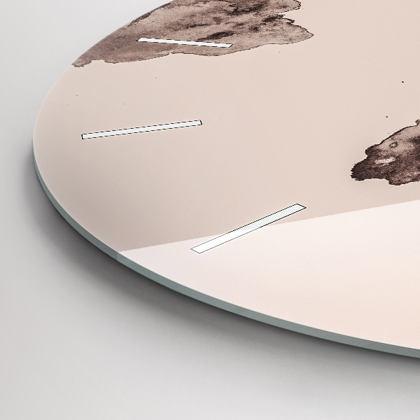 Round glass wall clock Watercolor world map