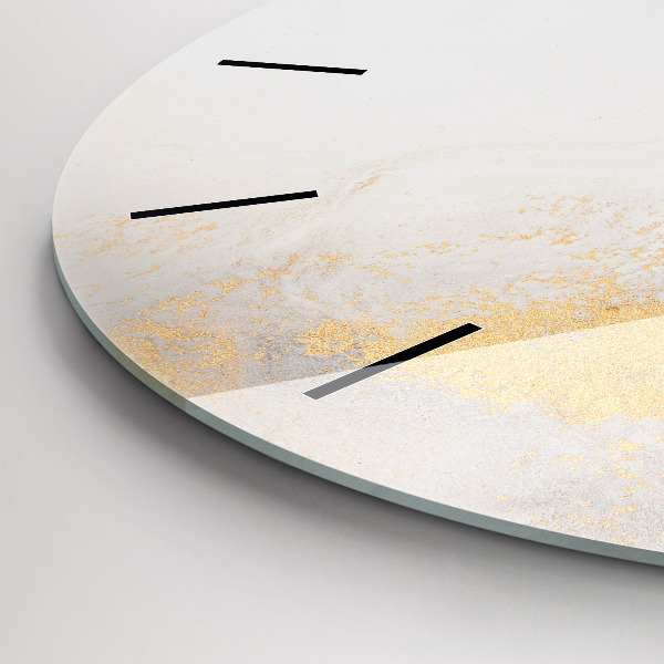 Round glass wall clock Artistic marble