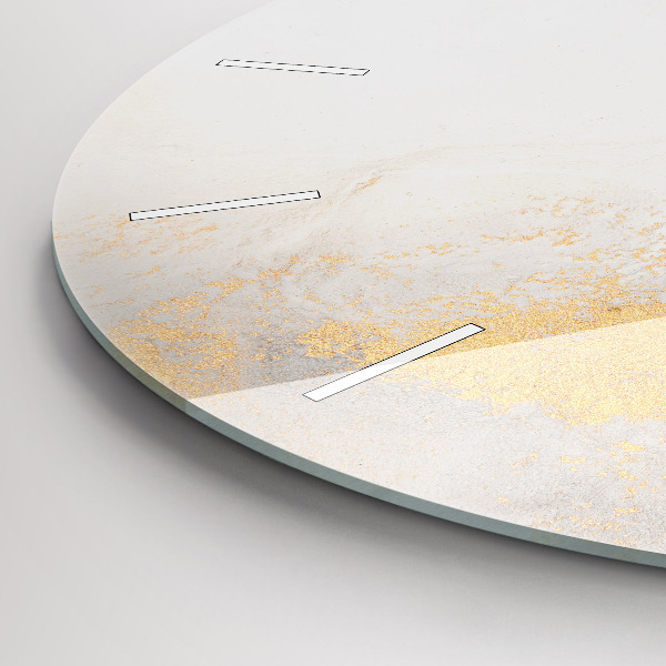 Round glass wall clock Artistic marble