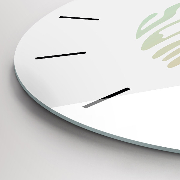 Round glass wall clock Hello Summer!