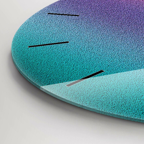 Round glass wall clock Gradient pattern