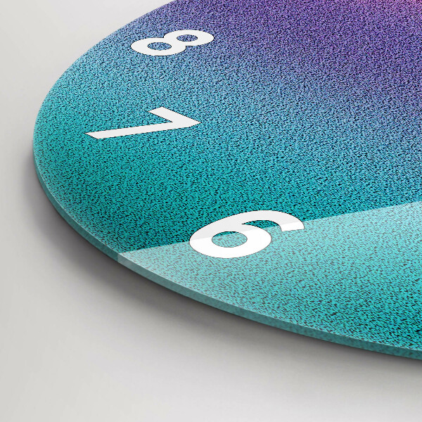 Round glass wall clock Gradient pattern