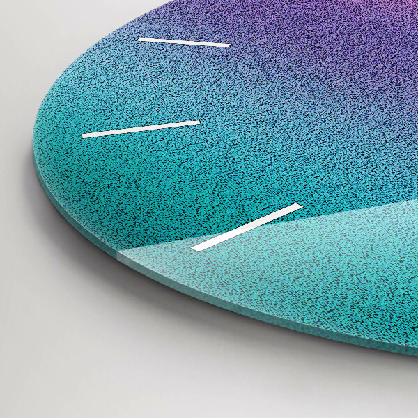 Round glass wall clock Gradient pattern