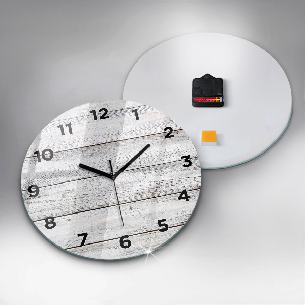 Round glass wall clock Painted boards