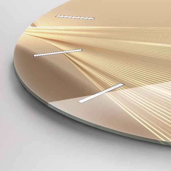 Round glass wall clock Abstract light