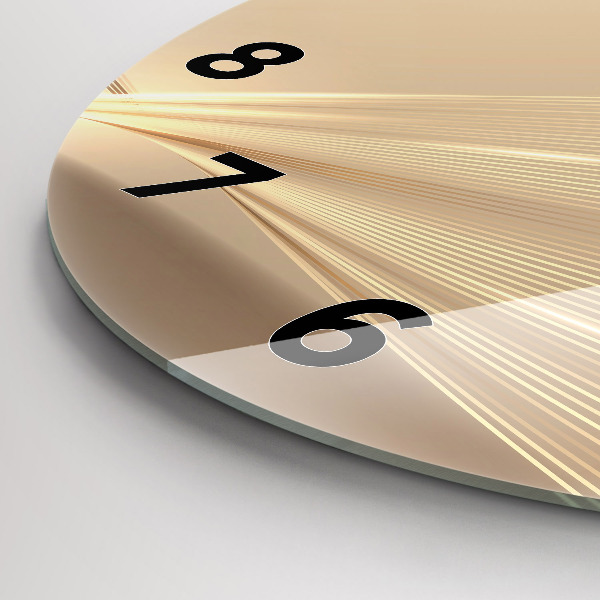 Round glass wall clock Abstract light