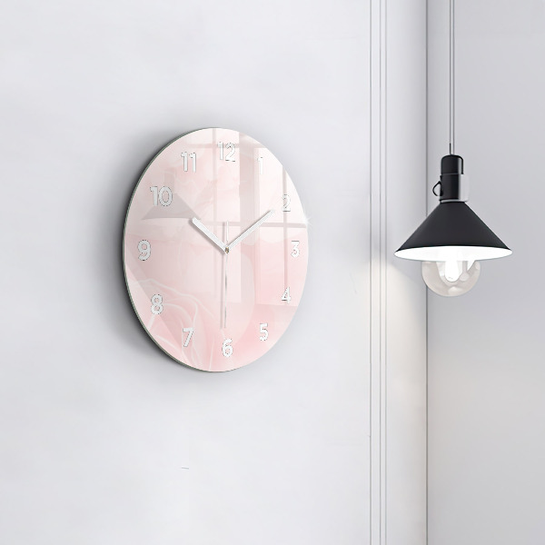 Round glass wall clock Roses