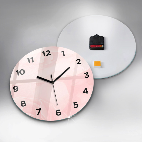 Round glass wall clock Roses