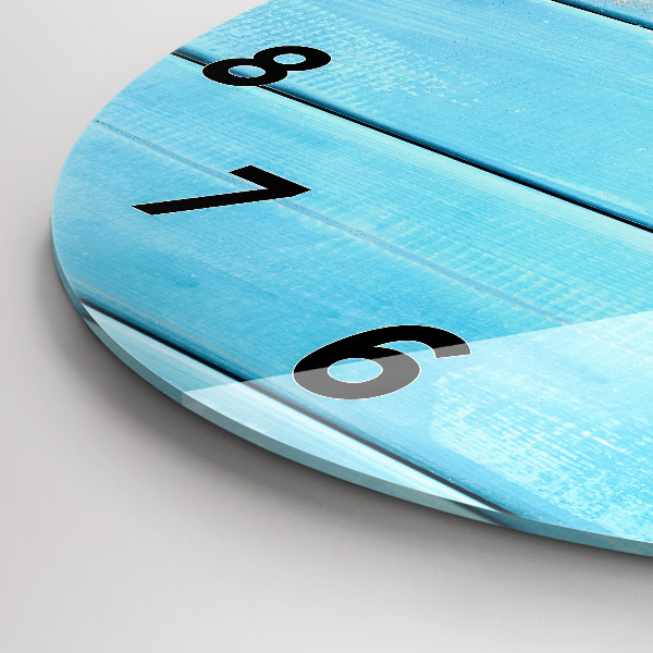 Round glass wall clock Beach accessories and boards