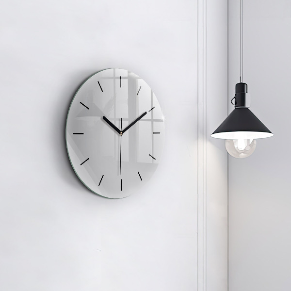 Round glass wall clock Light Gray
