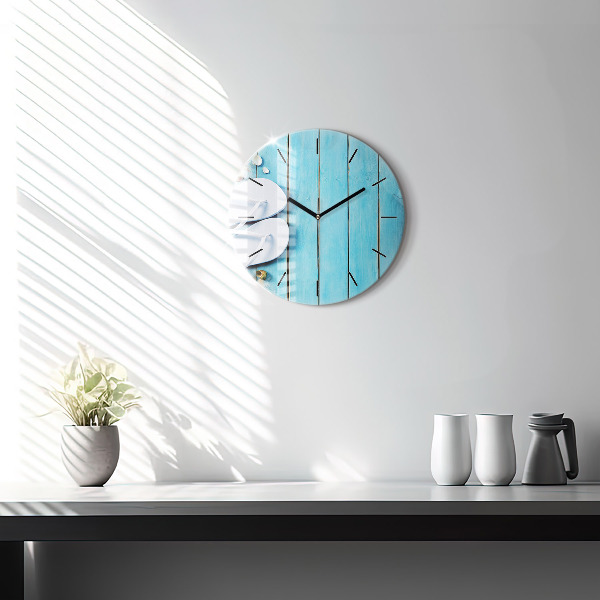 Round glass wall clock Holiday accessories