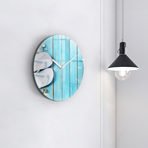 Round glass wall clock Holiday accessories