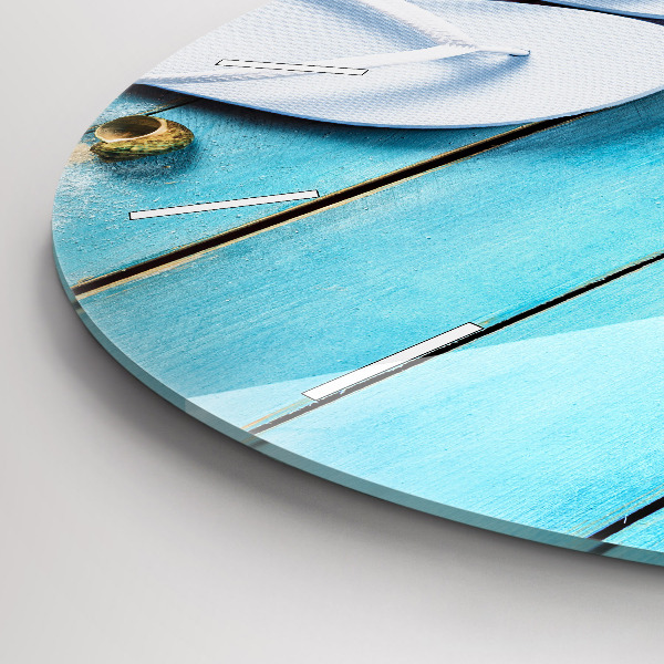 Round glass wall clock Holiday accessories